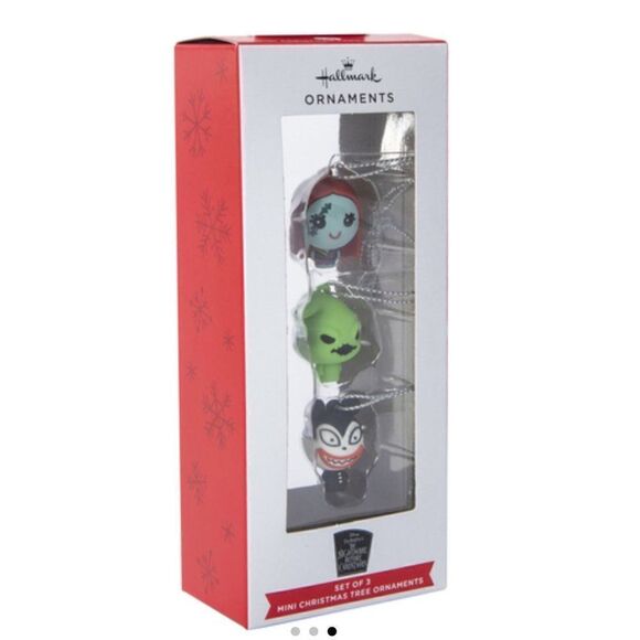 New! Hallmark Mini Christmas Ornaments (The Nightmare Before Christmas Oogie, Sa - Picture 3 of 3